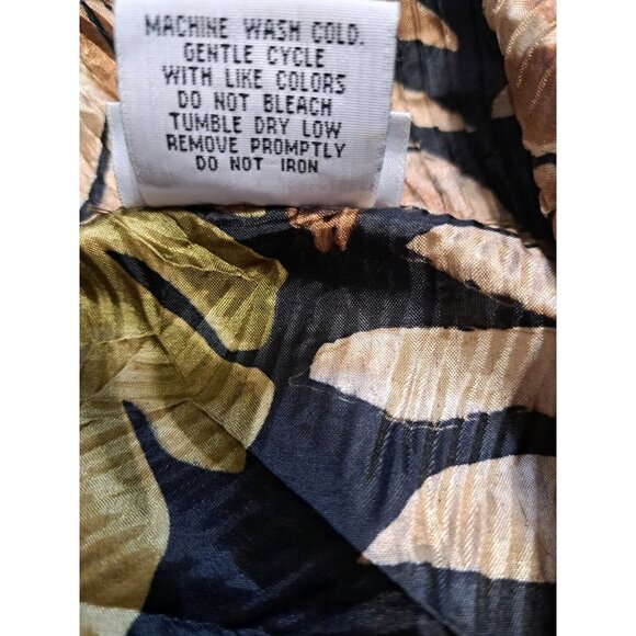 BonWorth Tropical Blouse Multicolor Floral 3/4 Sleeve Button Up Medium Petite - Picture 7 of 7